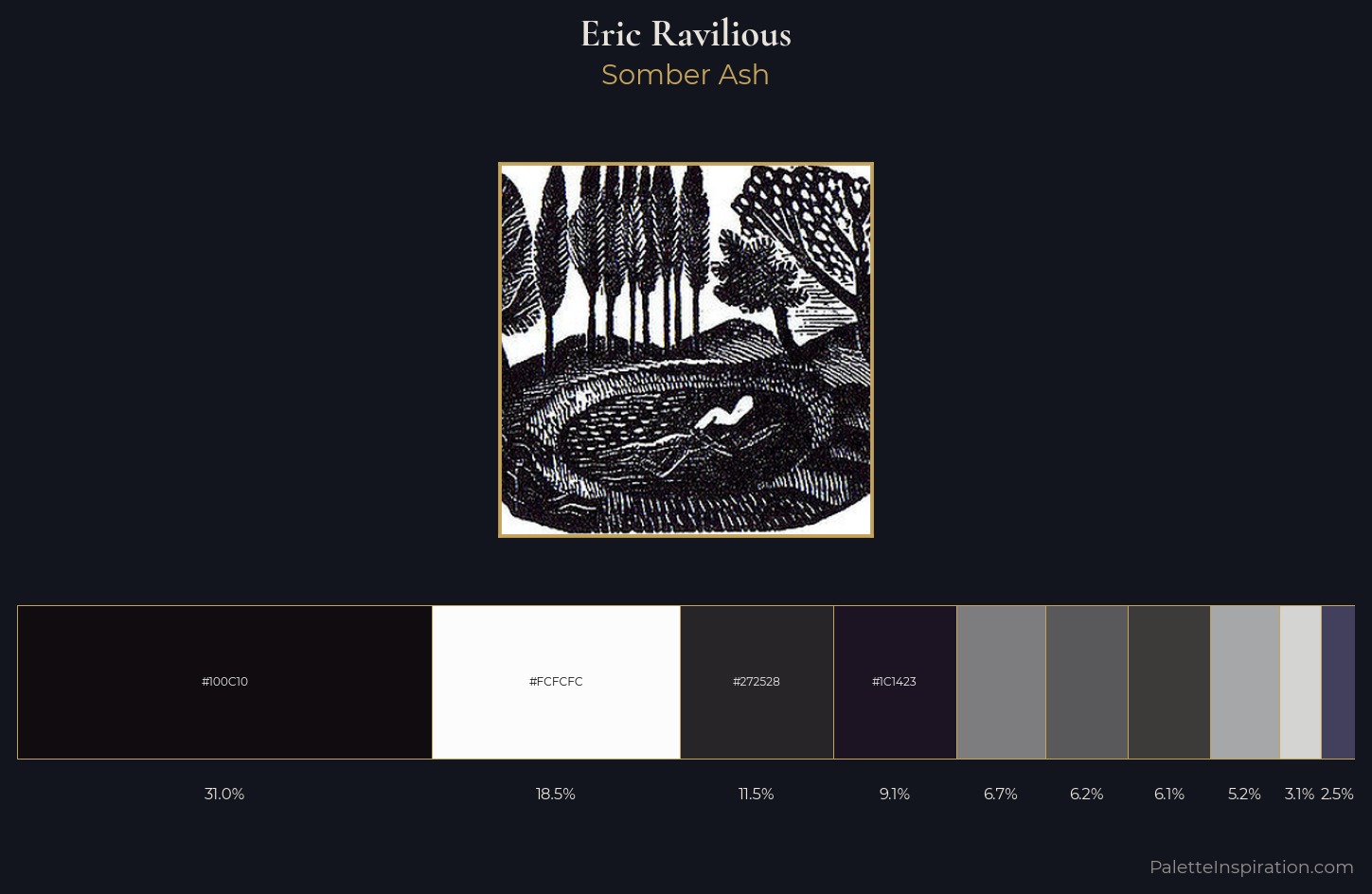 Eric Ravilious Palette 10 — Somber Ash