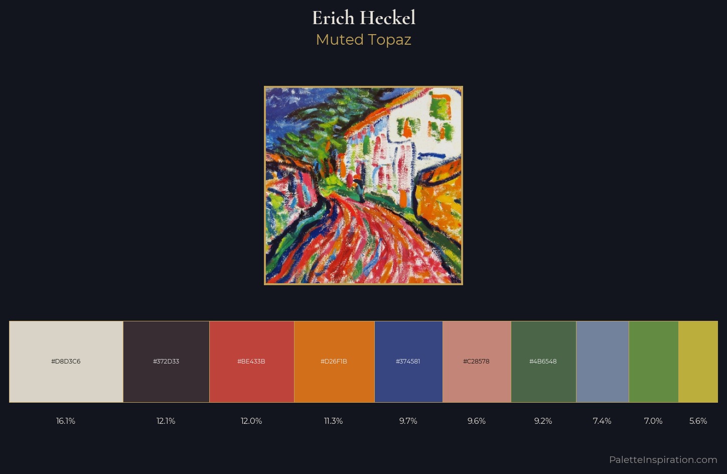 Erich Heckel Palette 4 — Muted Topaz