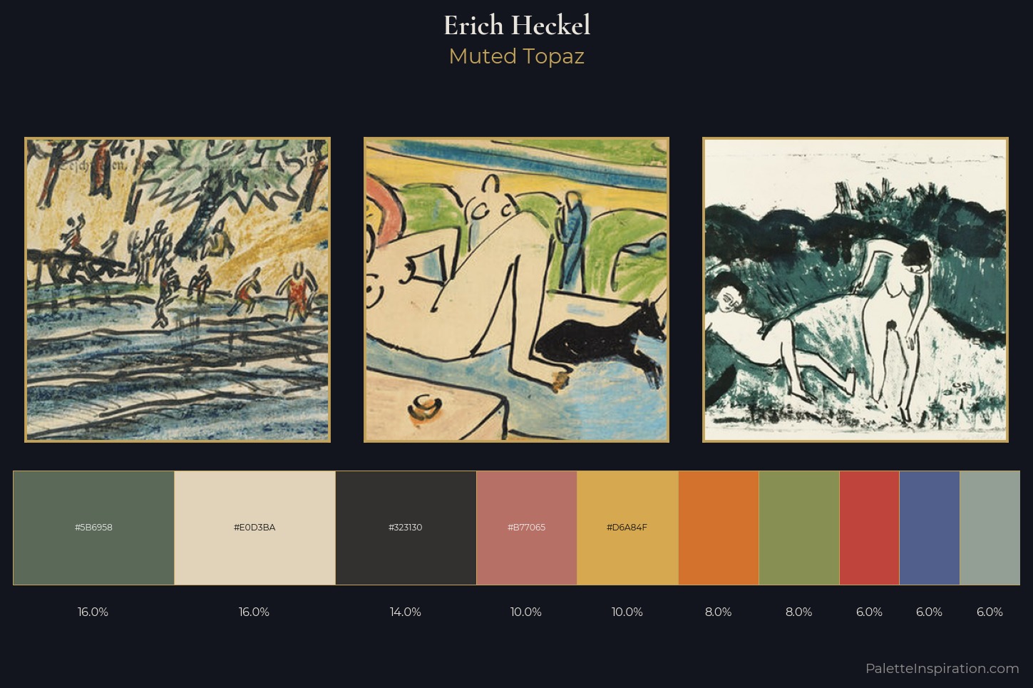 Erich Heckel Master Palette — Muted Topaz