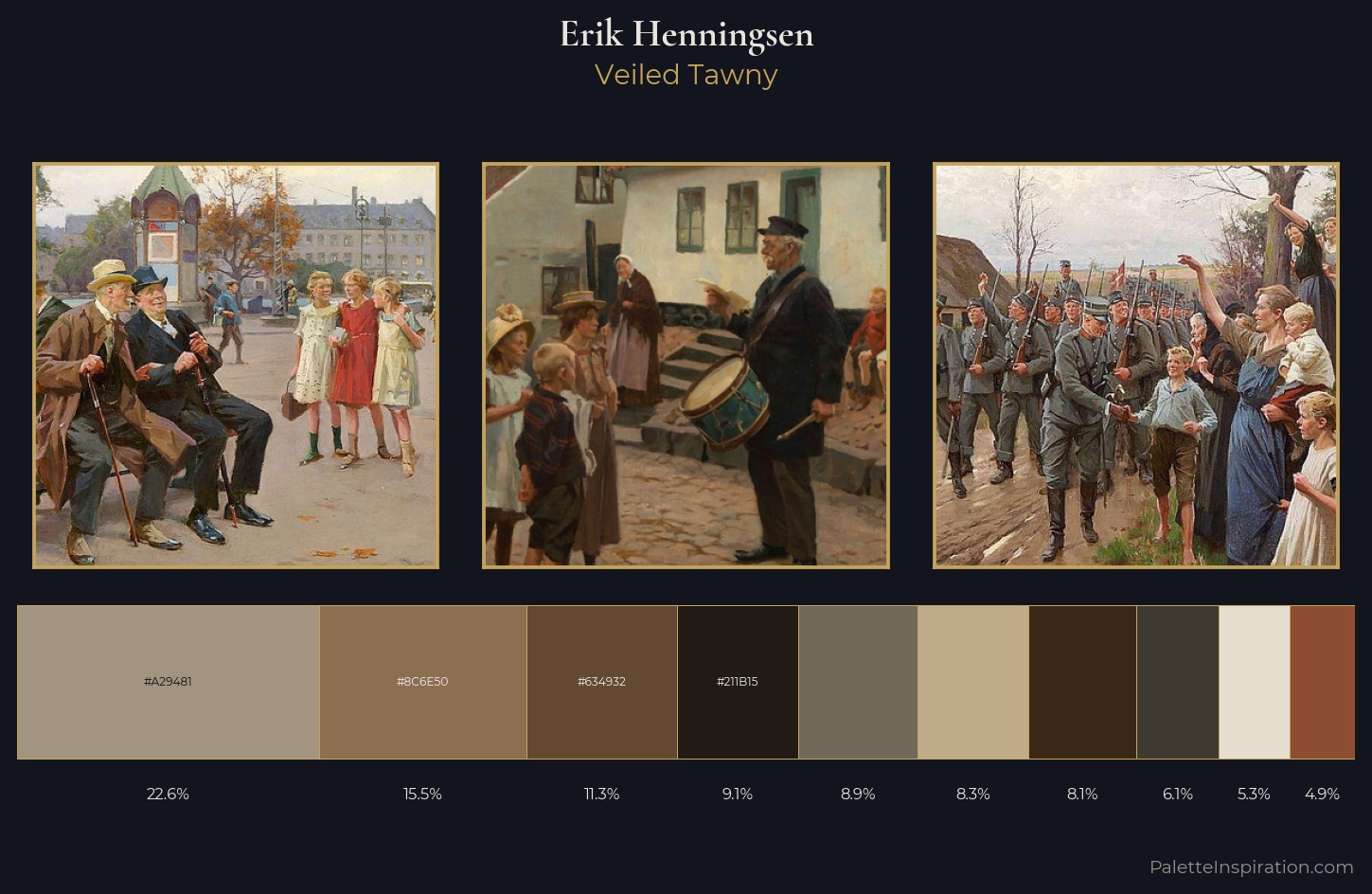 Erik Henningsen Palette 5 — Veiled Tawny