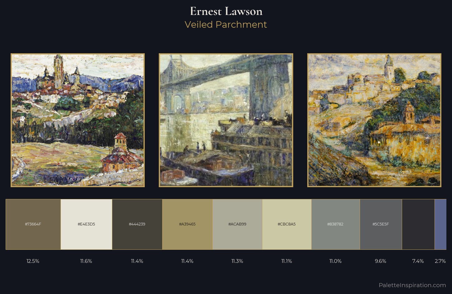 Ernest Lawson Palette 5 — Veiled Parchment