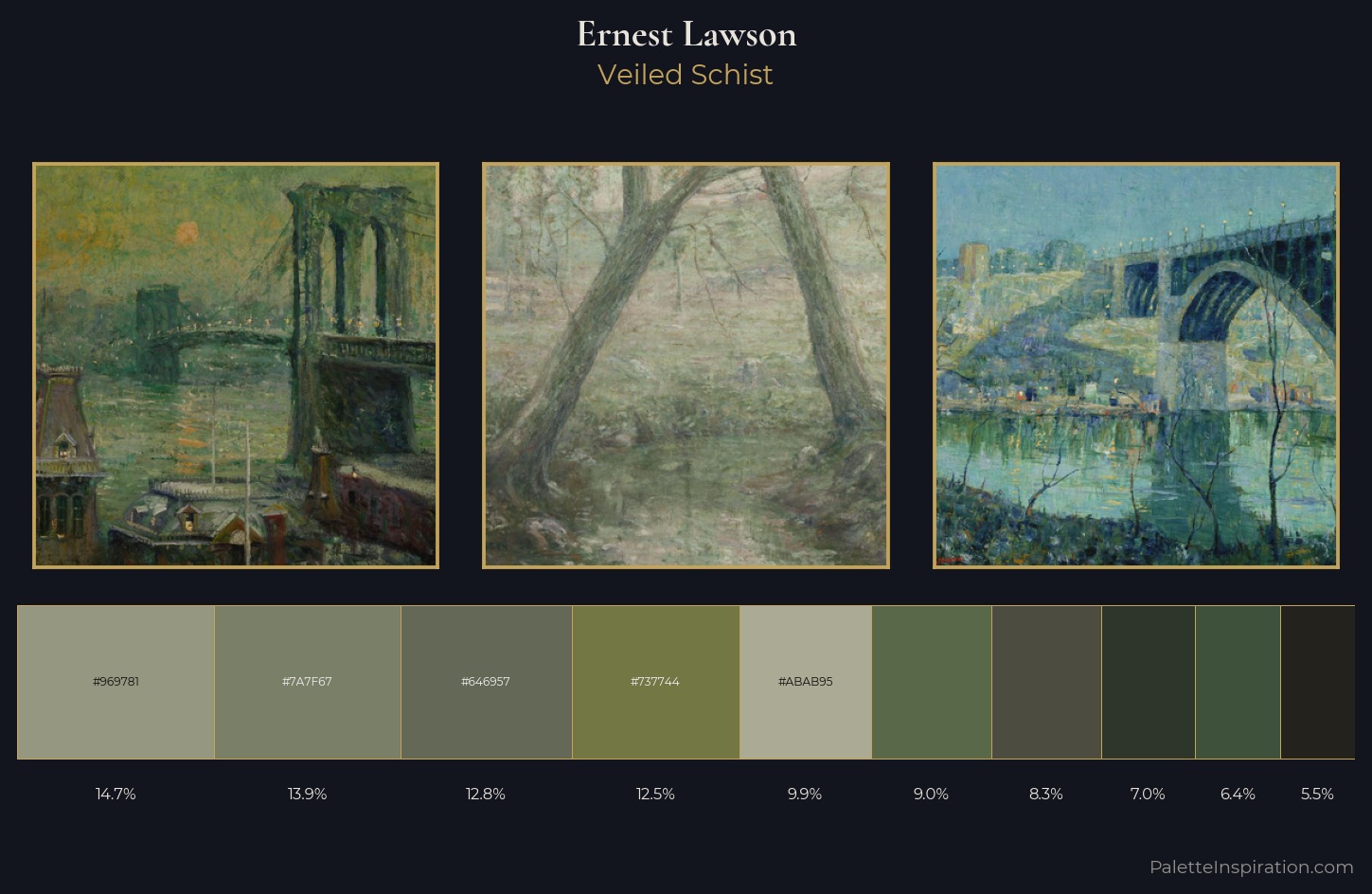 Ernest Lawson Palette 8 — Veiled Schist