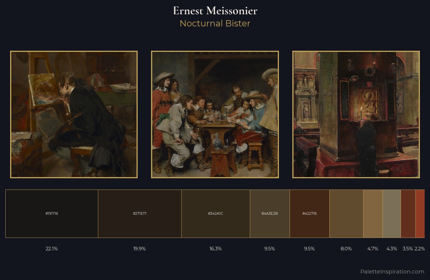 Ernest Meissonier Palette 9 — Nocturnal Bister