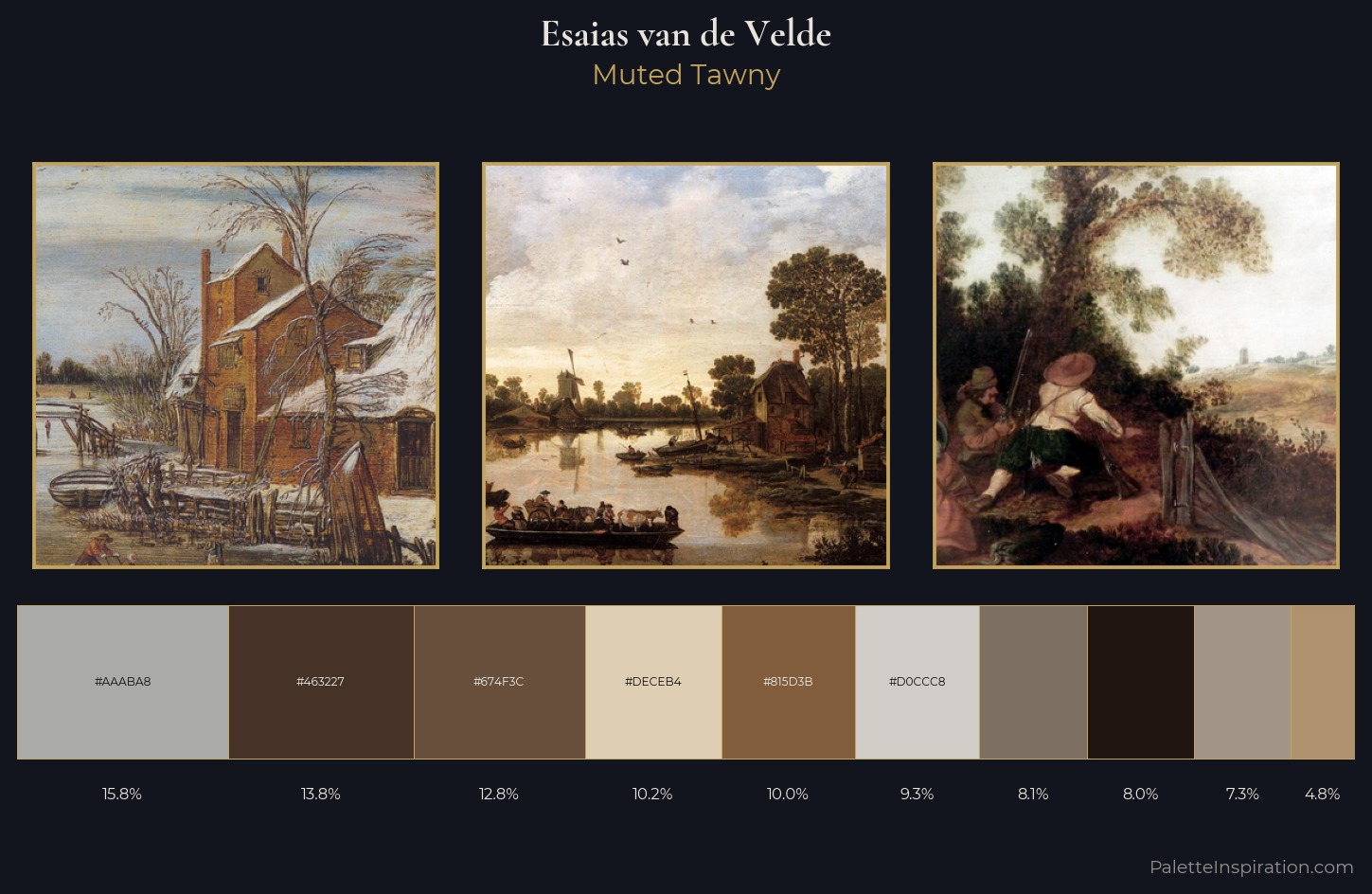 Esaias van de Velde Palette 2 — Muted Tawny
