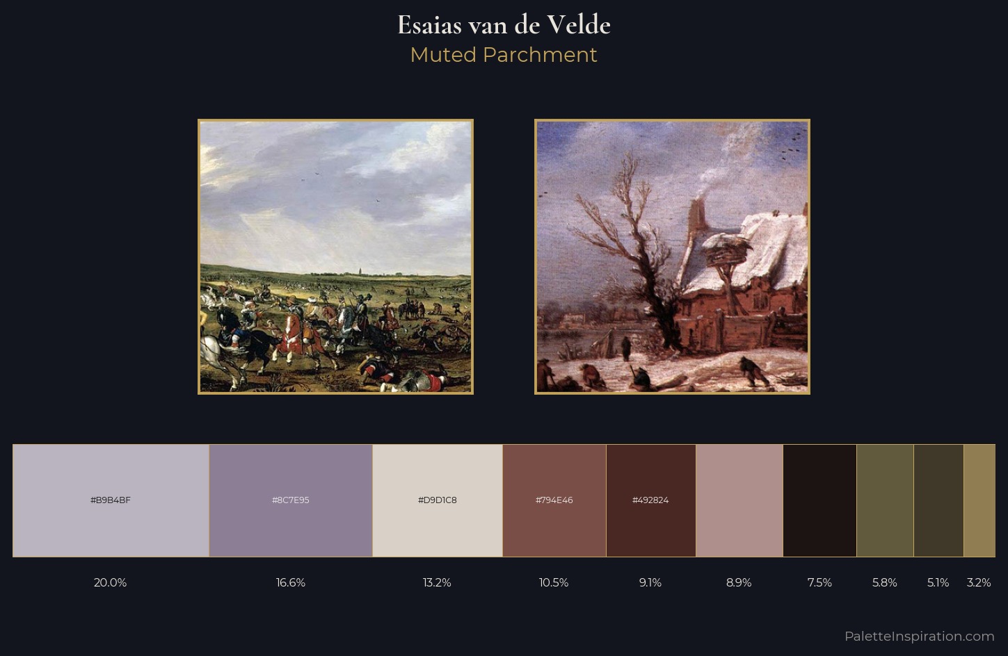 Esaias van de Velde Palette 5 — Muted Parchment