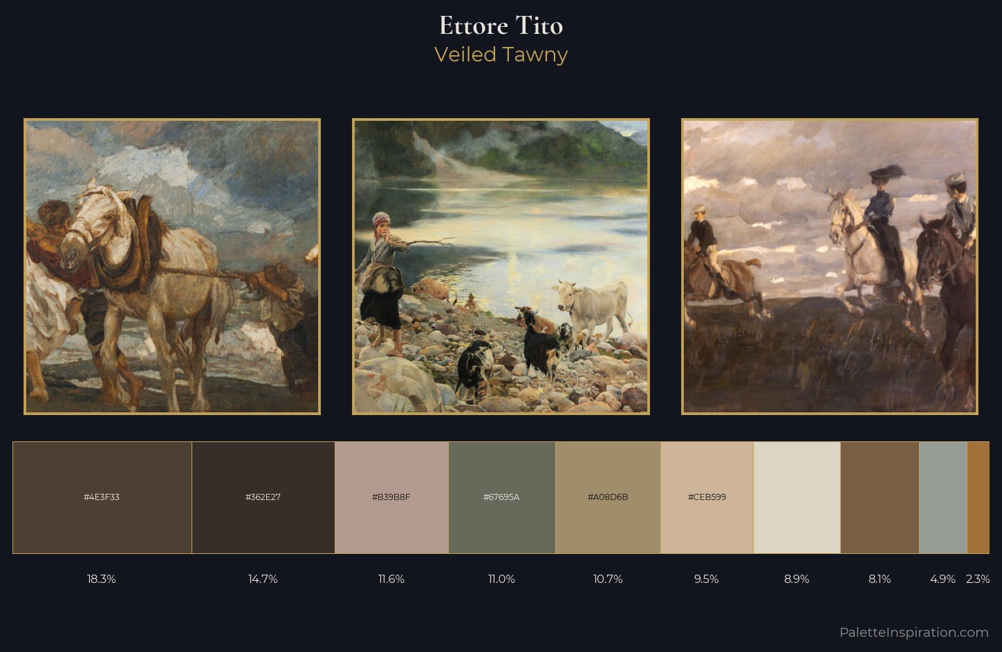 Ettore Tito Palette 1 — Veiled Tawny