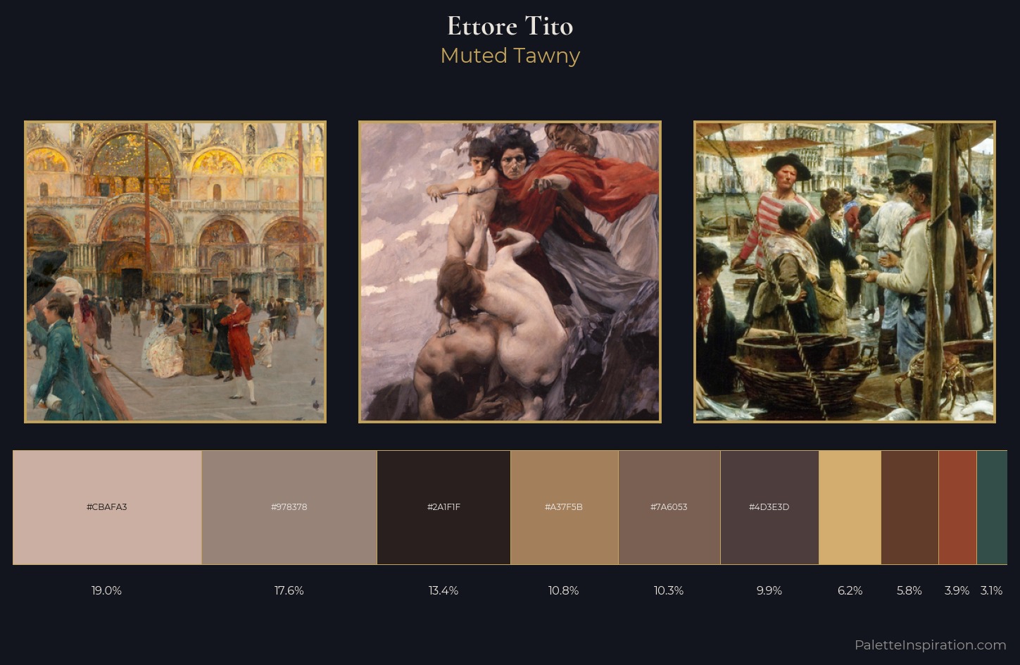 Ettore Tito Palette 5 — Muted Tawny