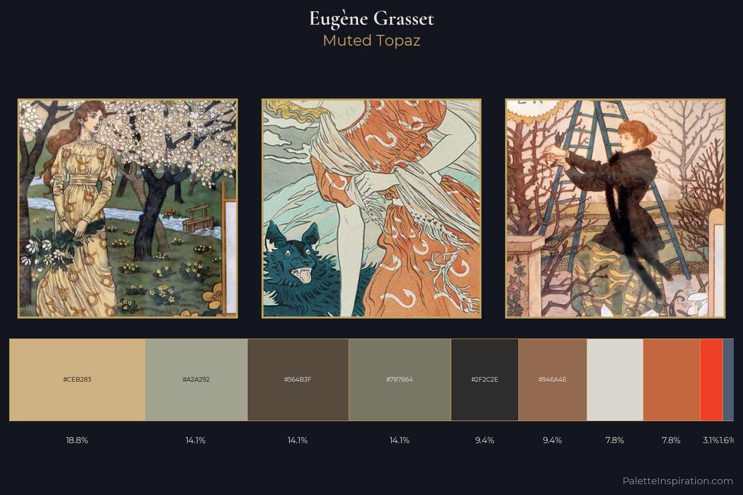 Eugène Grasset Master Palette — Muted Topaz