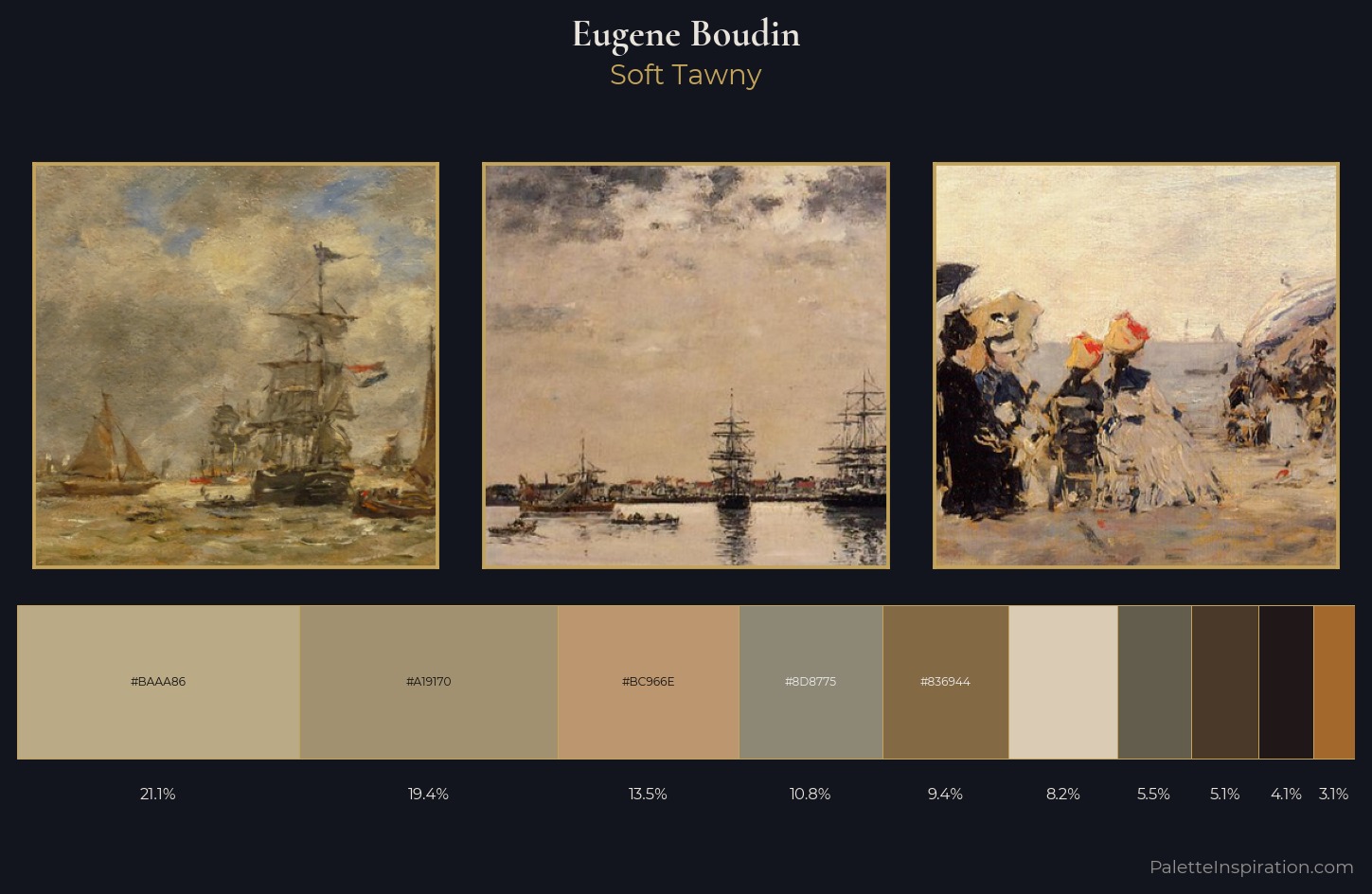 Eugene Boudin Palette 10 — Soft Tawny