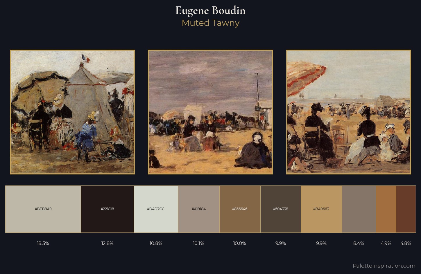 Eugene Boudin Palette 11 — Muted Tawny