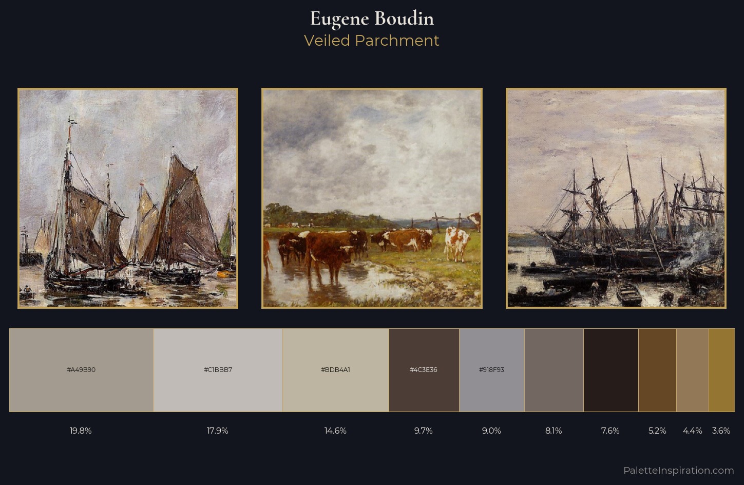 Eugene Boudin Palette 12 — Veiled Parchment