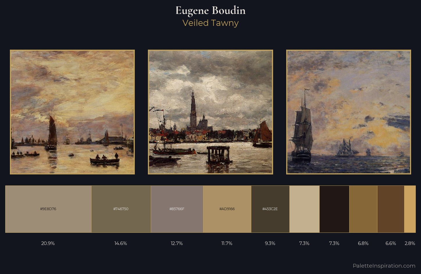 Eugene Boudin Palette 15 — Veiled Tawny