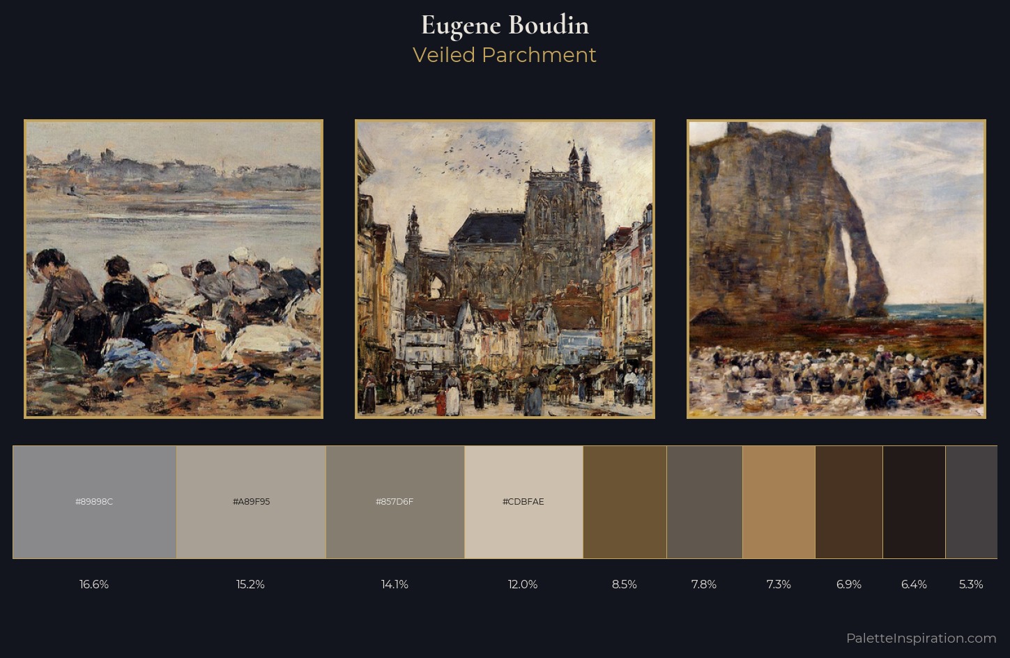 Eugene Boudin Palette 16 — Veiled Parchment