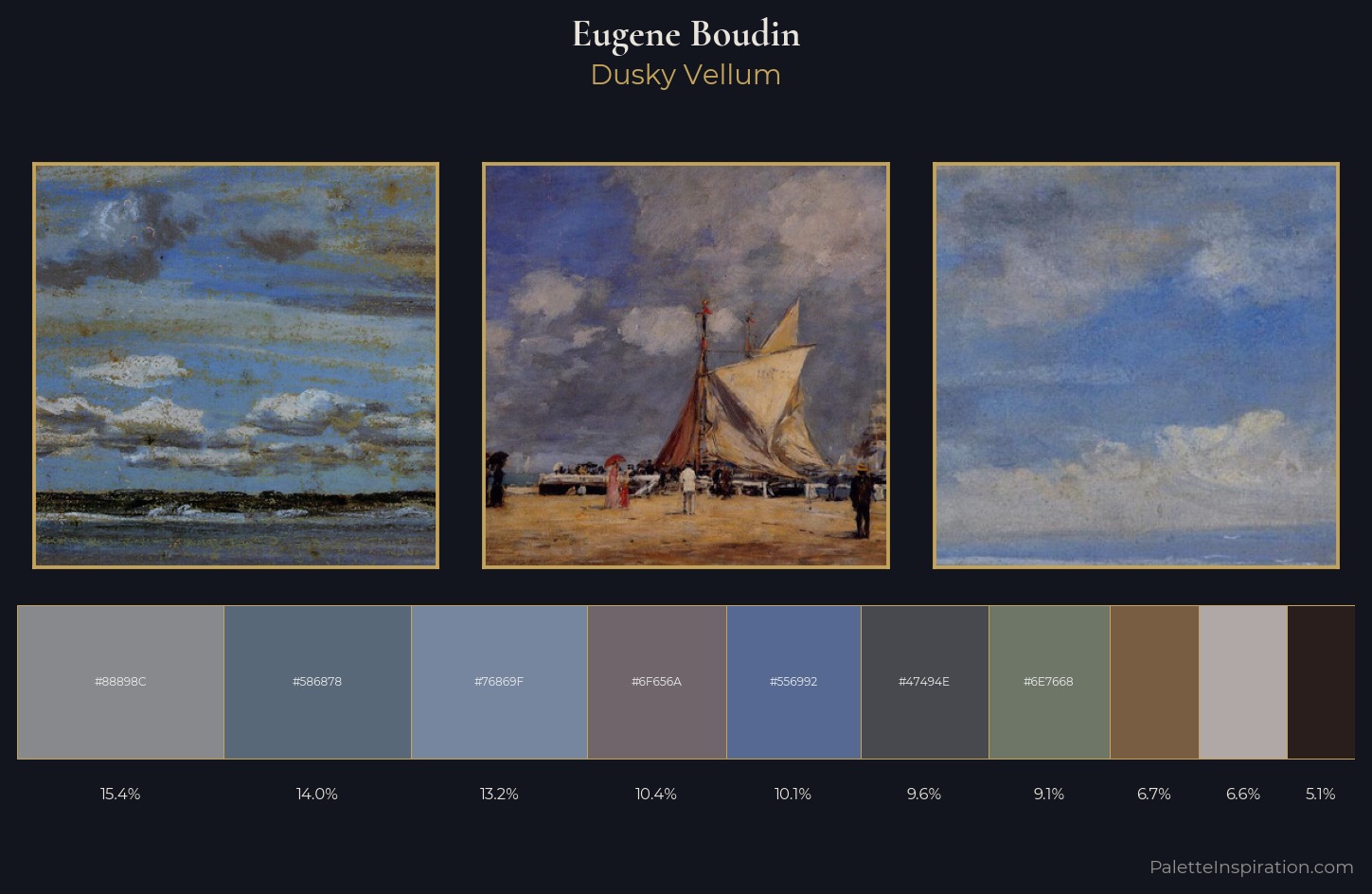 Eugene Boudin Palette 17 — Dusky Vellum