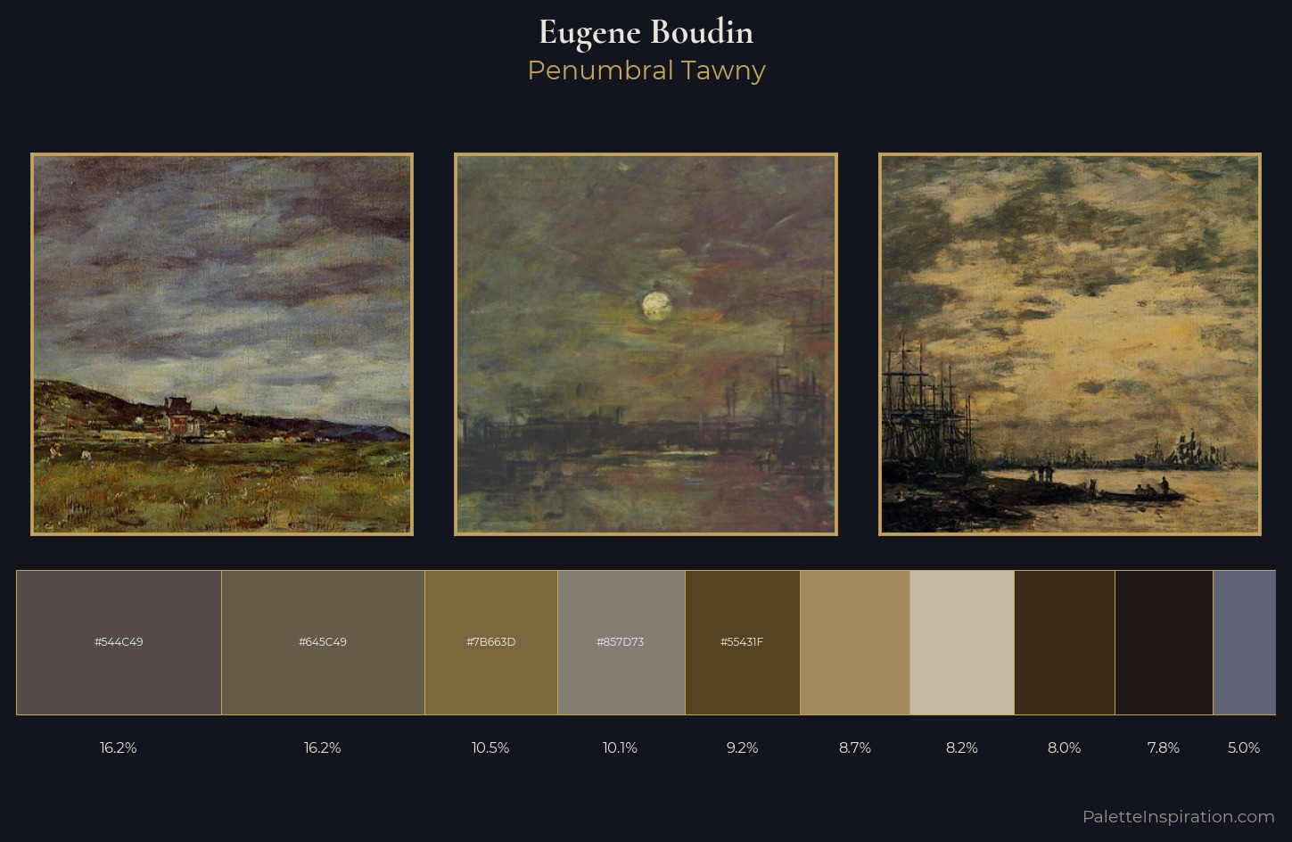 Eugene Boudin Palette 18 — Penumbral Tawny