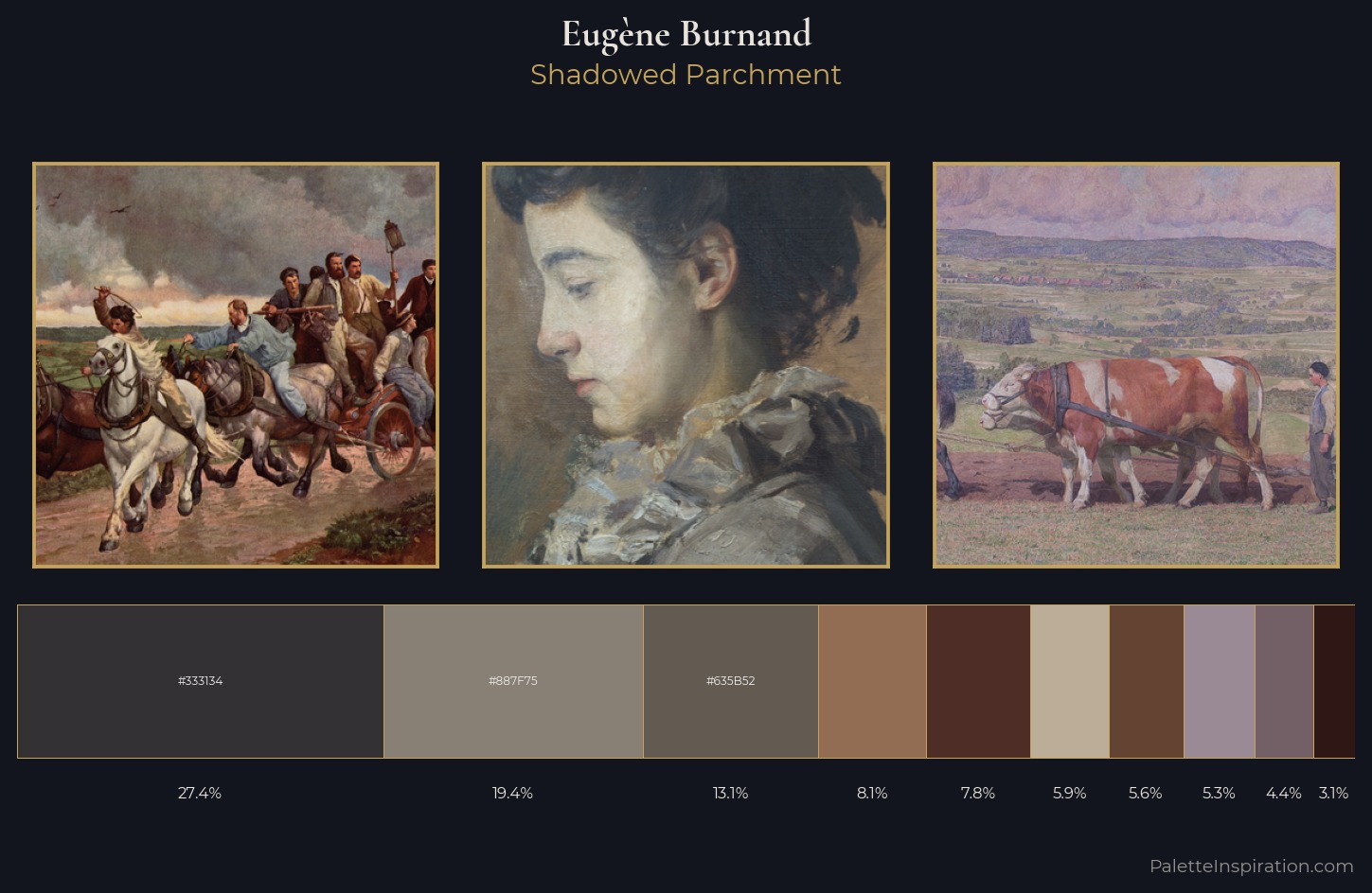 Eugène Burnand Palette 6 — Shadowed Parchment