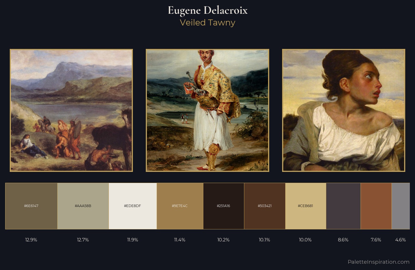 Eugene Delacroix Palette 5 — Veiled Tawny