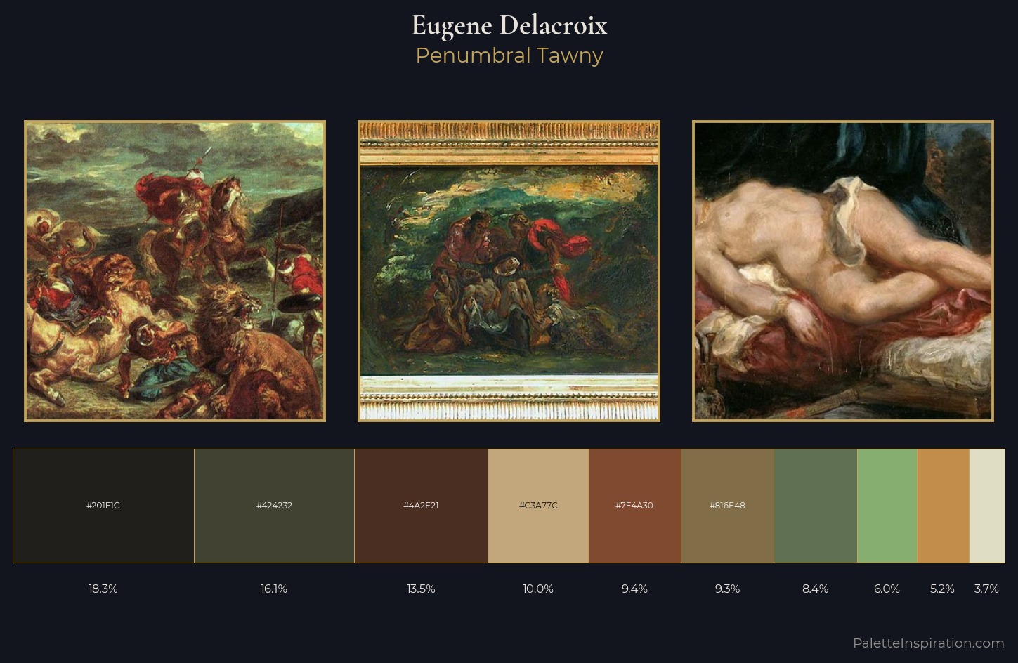 Eugene Delacroix Palette 8 — Penumbral Tawny