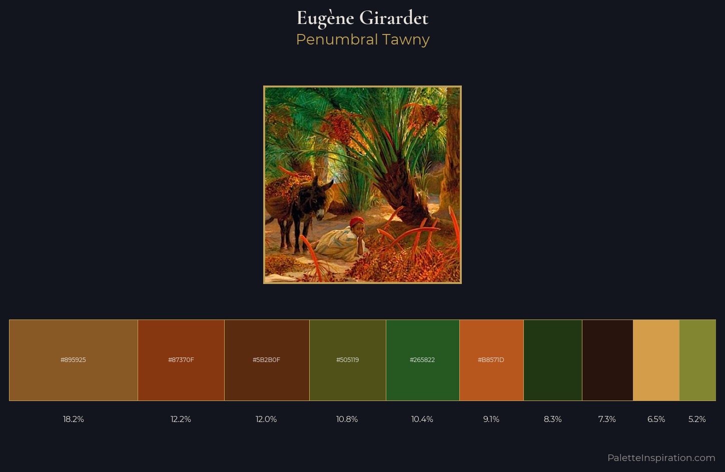 Eugène Girardet Palette 6 — Penumbral Tawny