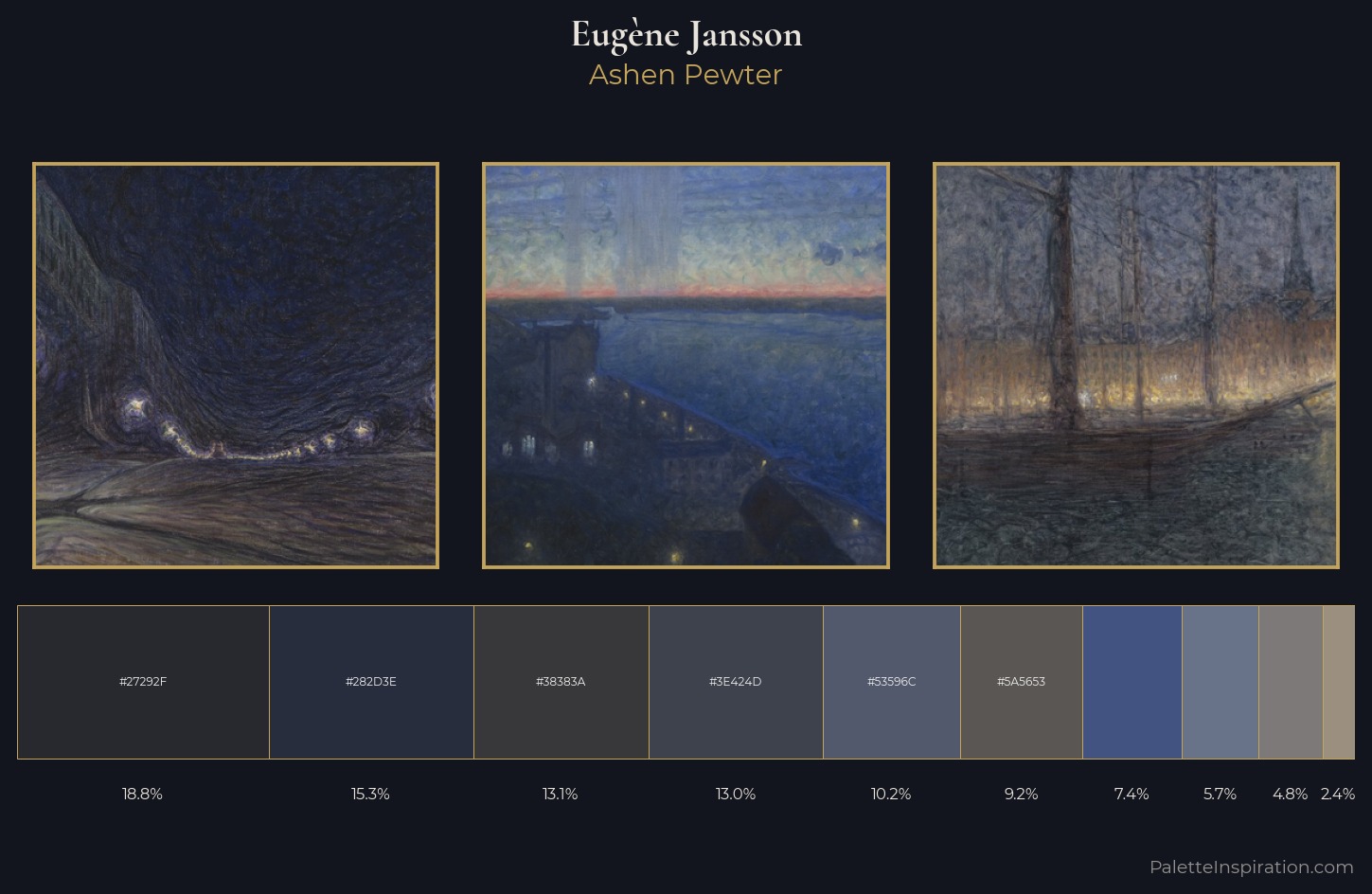 Eugène Jansson Palette 10 — Ashen Pewter