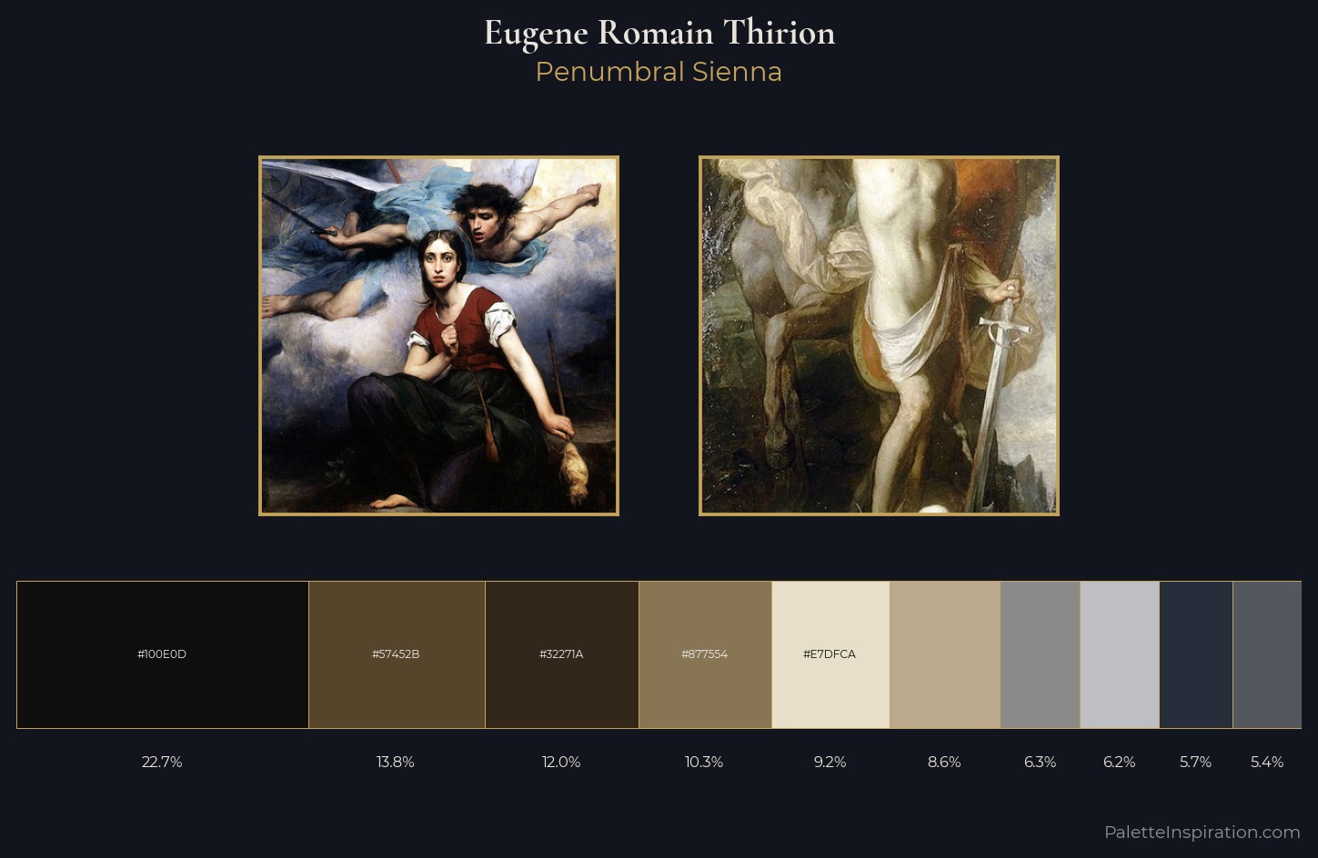 Eugene Romain Thirion Palette 1 — Penumbral Sienna