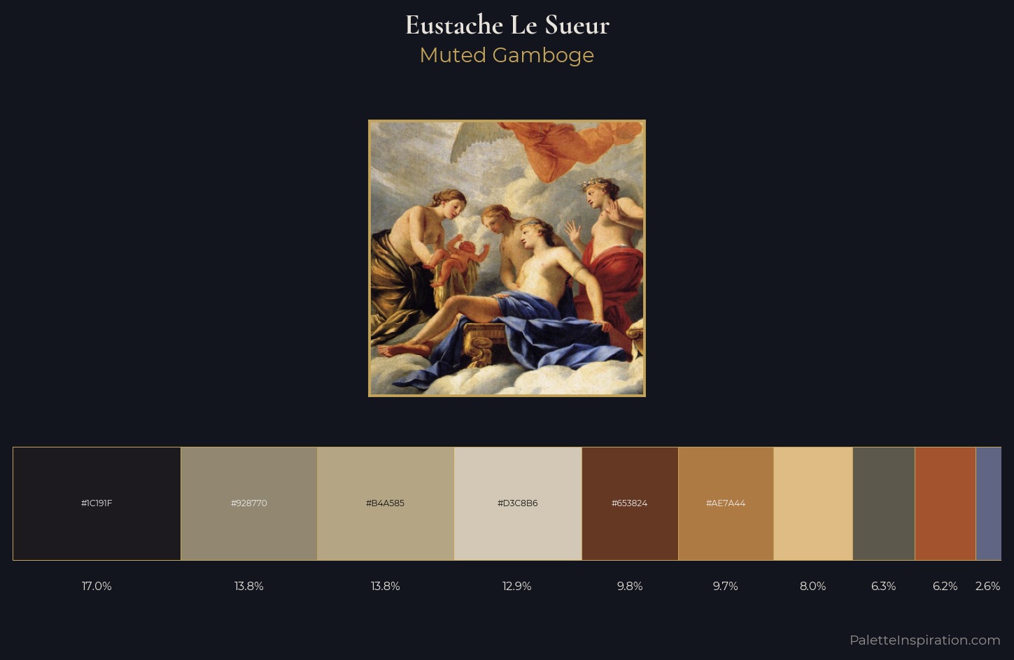 Eustache Le Sueur Palette 1 — Muted Gamboge