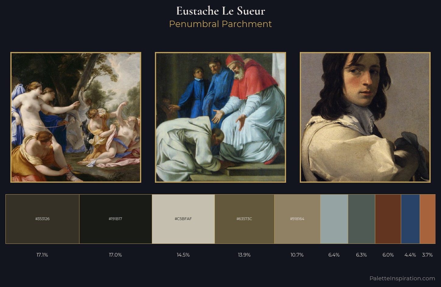 Eustache Le Sueur Palette 6 — Penumbral Parchment