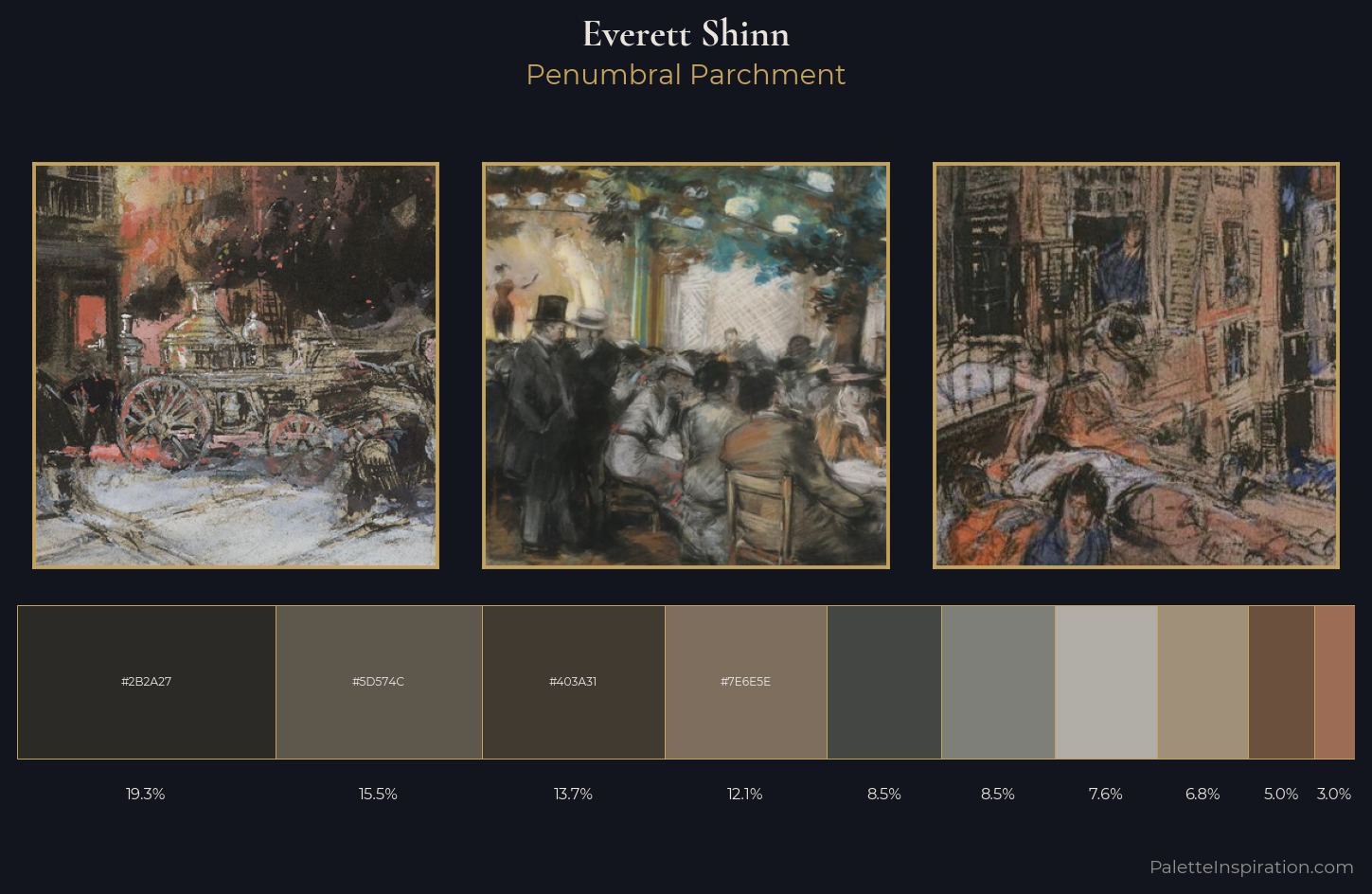 Everett Shinn Palette 2 — Penumbral Parchment