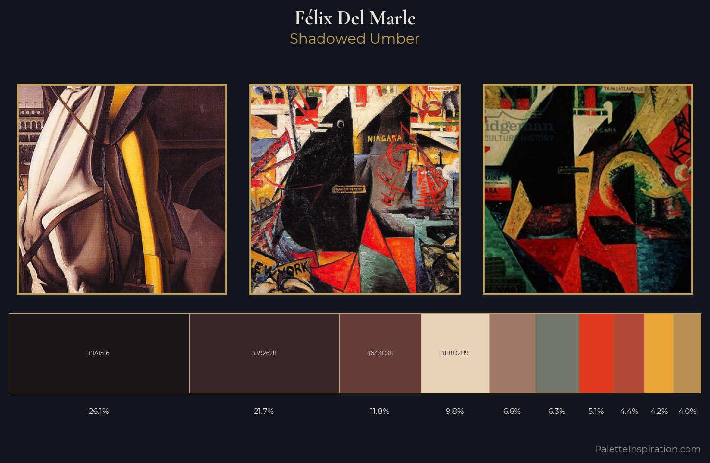 Félix Del Marle Palette 4 — Shadowed Umber