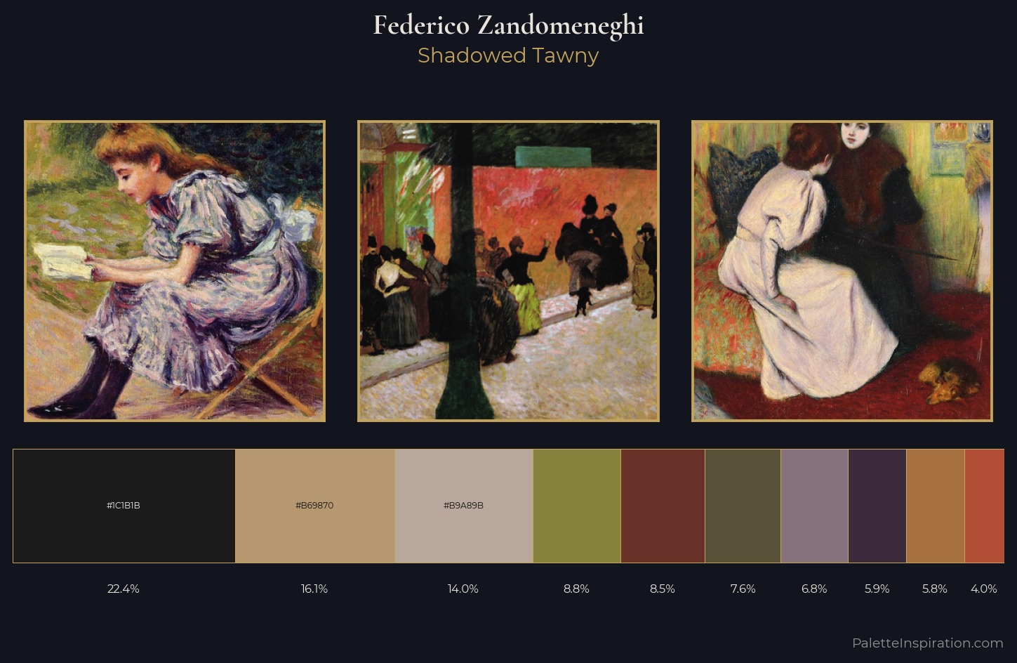 Federico Zandomeneghi Palette 8 — Shadowed Tawny