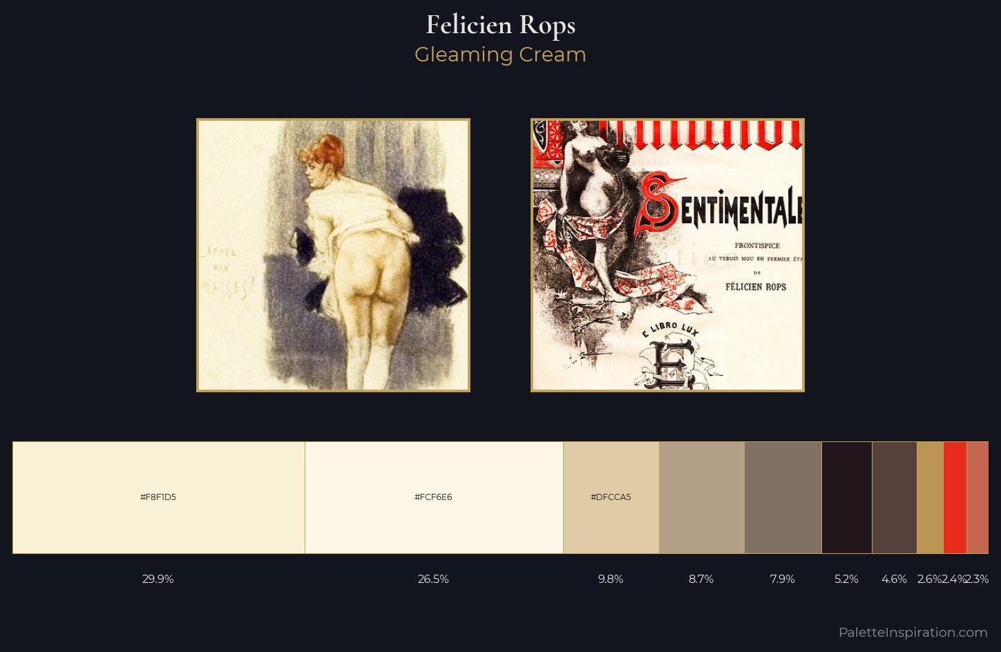 Felicien Rops Palette 3 — Gleaming Cream