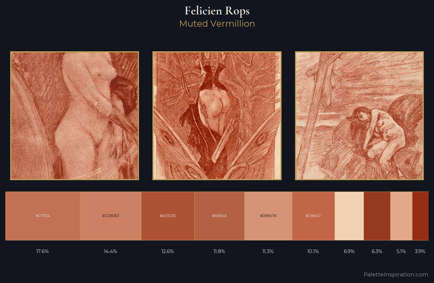 Felicien Rops Palette 5 — Muted Vermillion