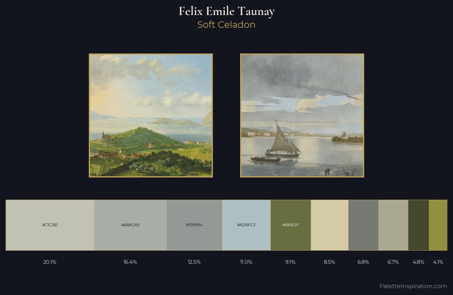Felix Emile Taunay Palette 1 — Soft Celadon