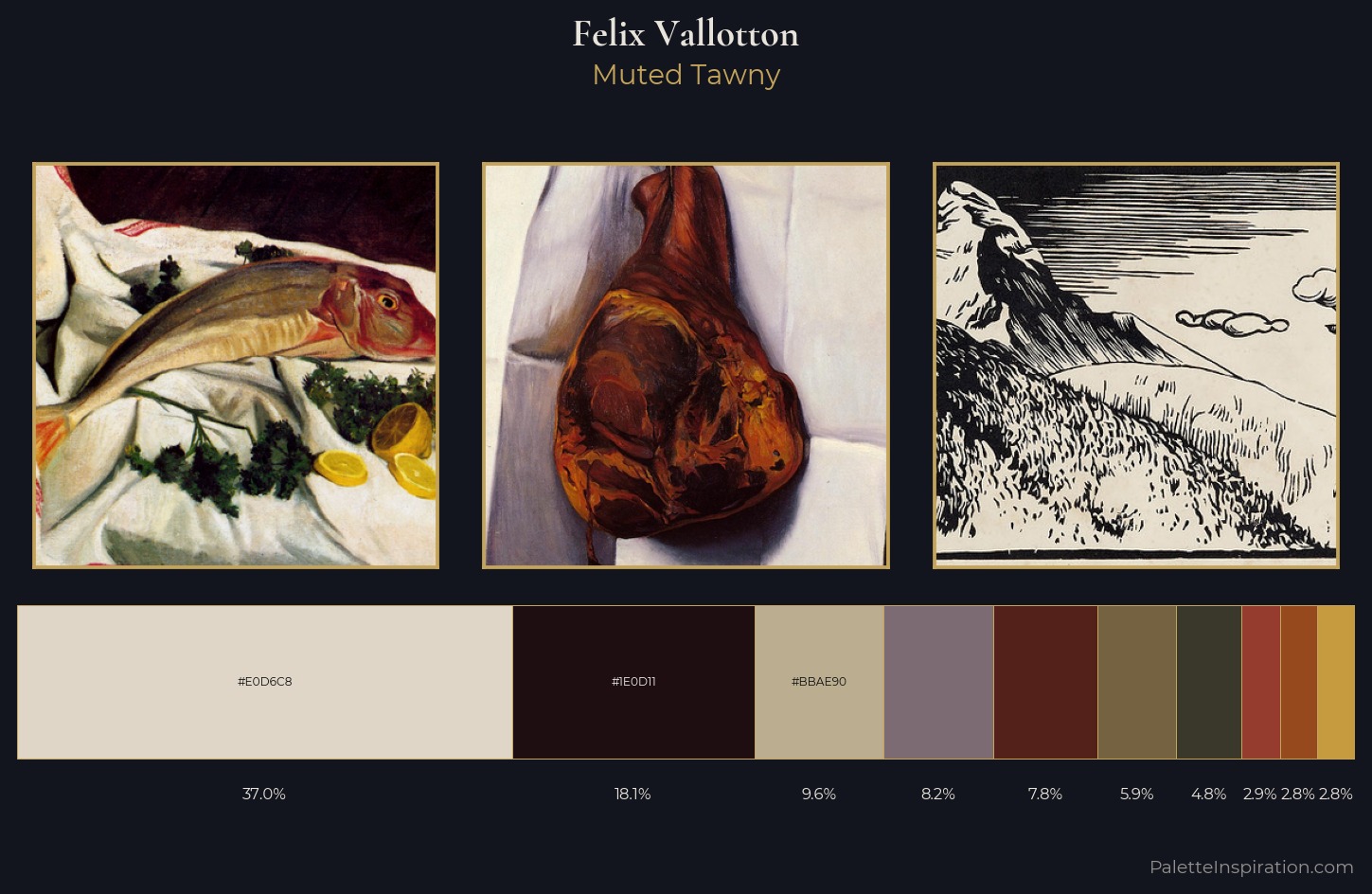 Felix Vallotton Palette 13 — Muted Tawny