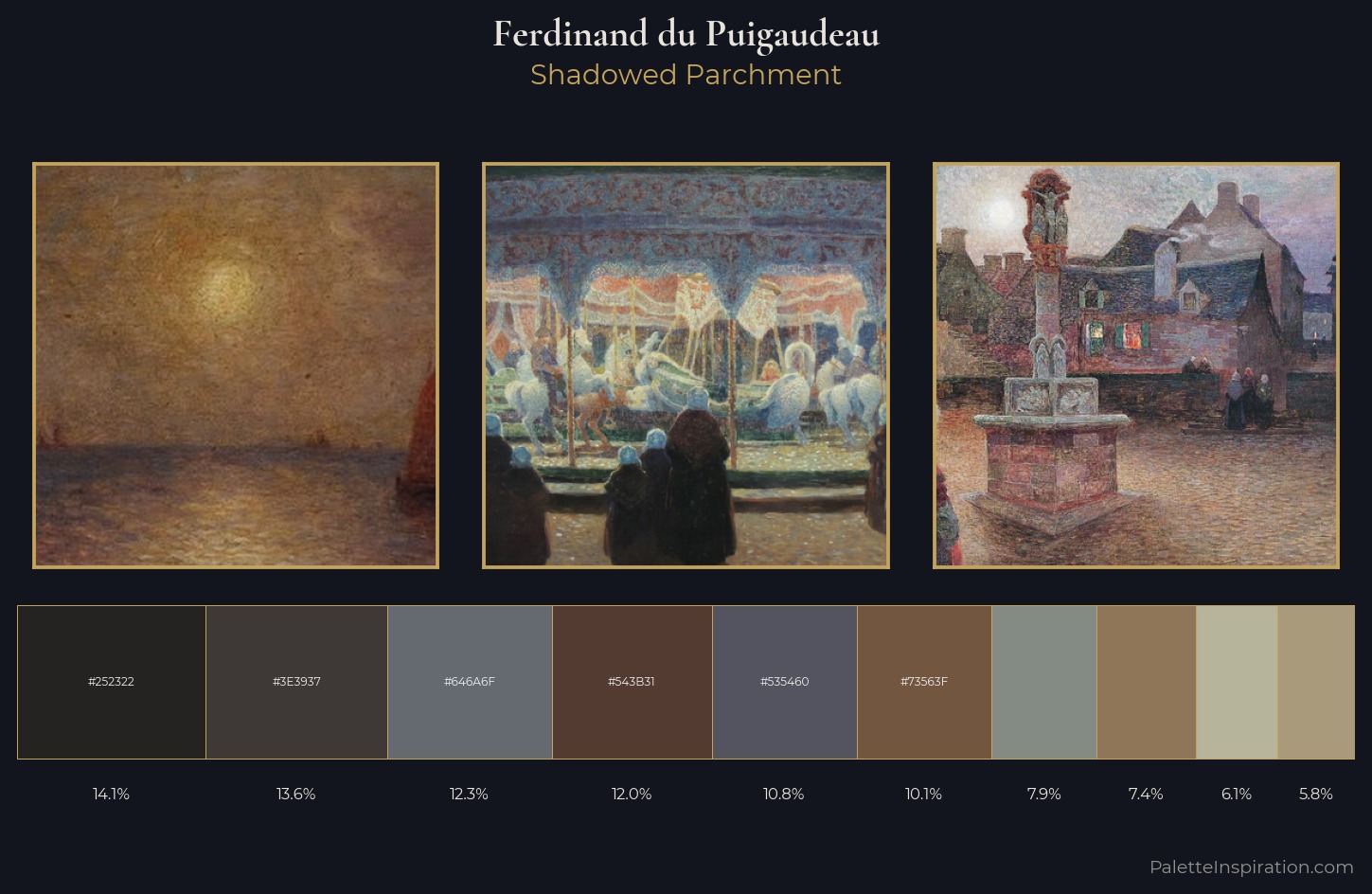 Ferdinand du Puigaudeau Palette 3 — Shadowed Parchment