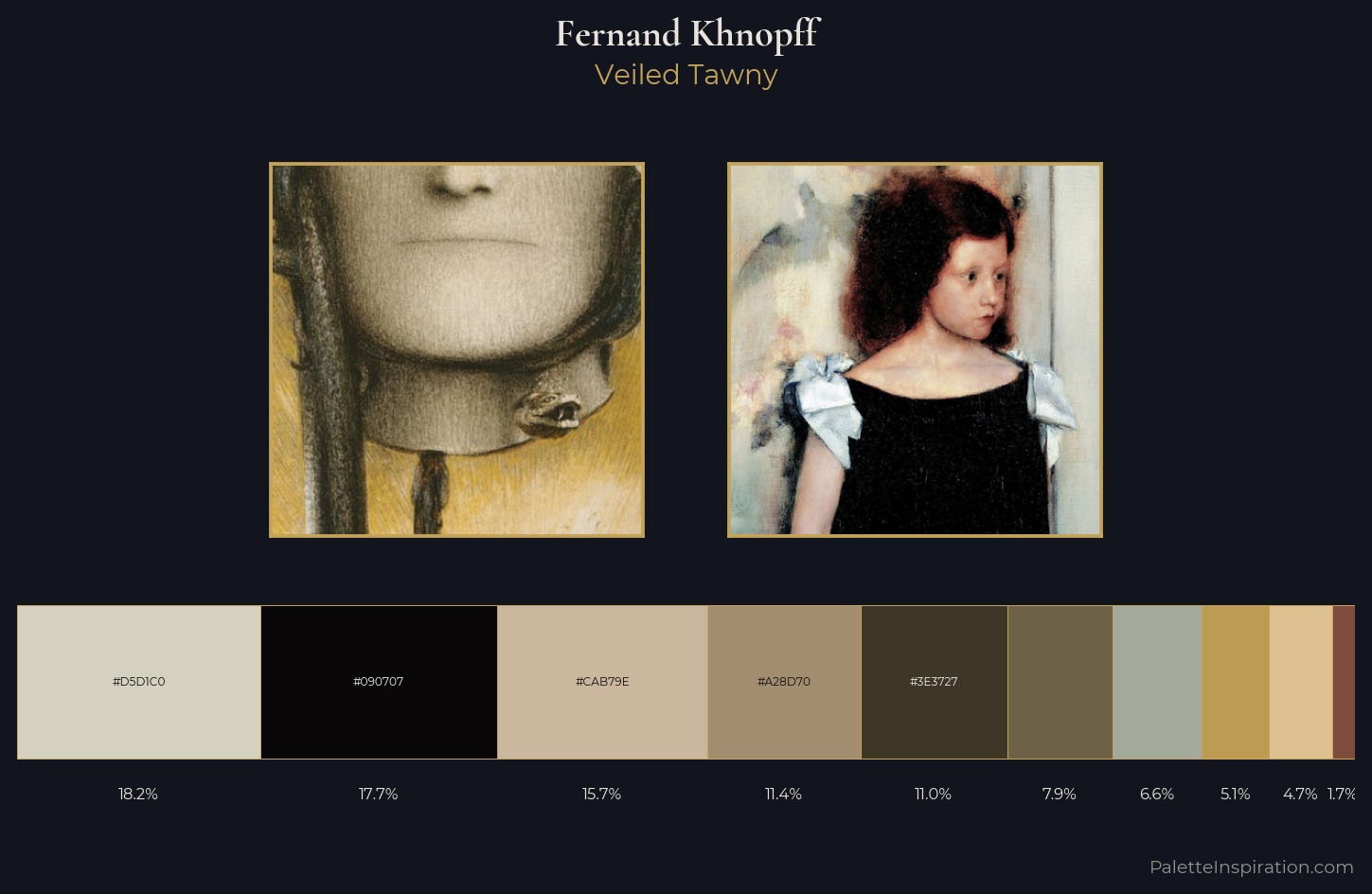 Fernand Khnopff Palette 3 — Veiled Tawny