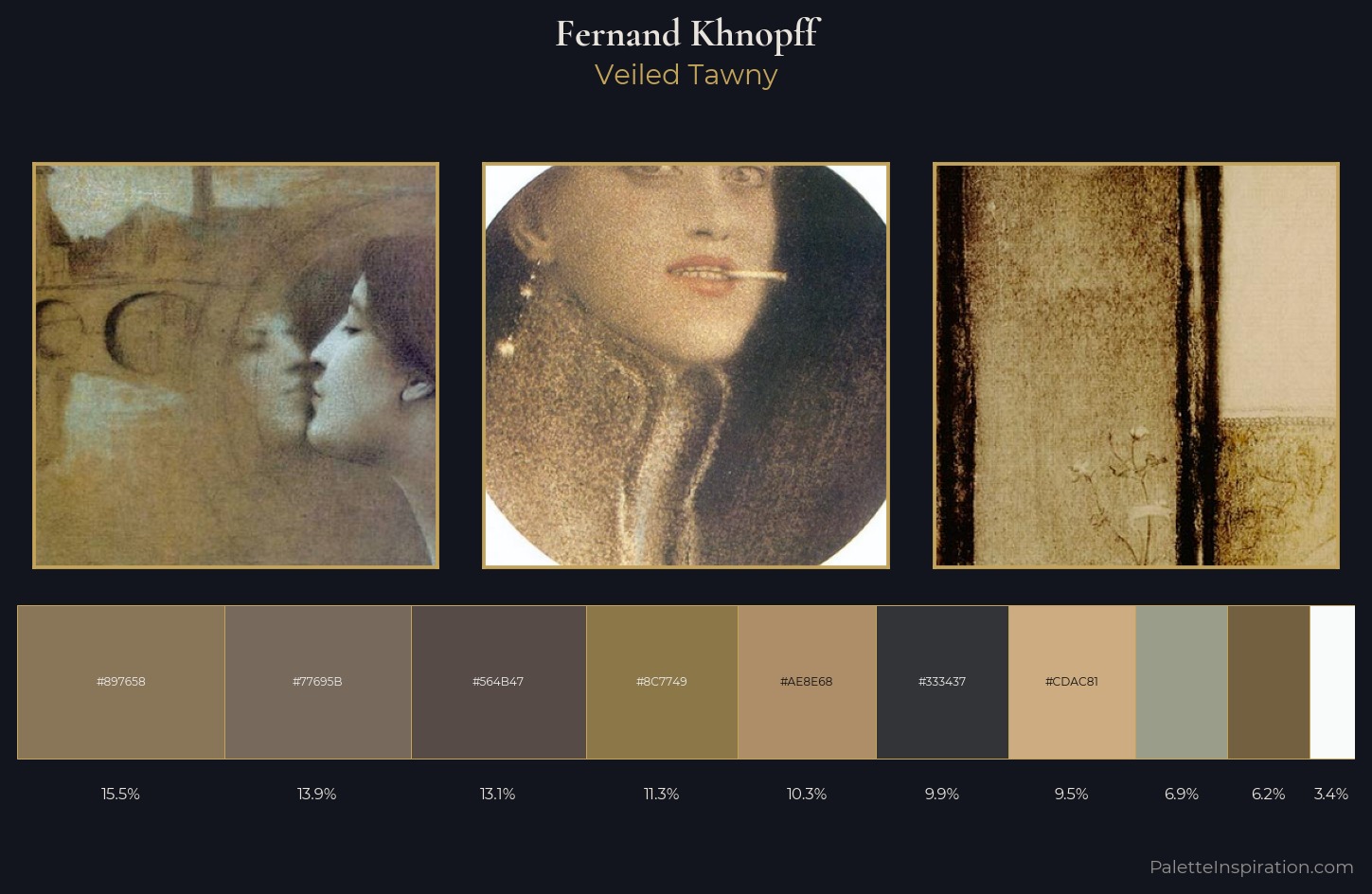 Fernand Khnopff Palette 4 — Veiled Tawny
