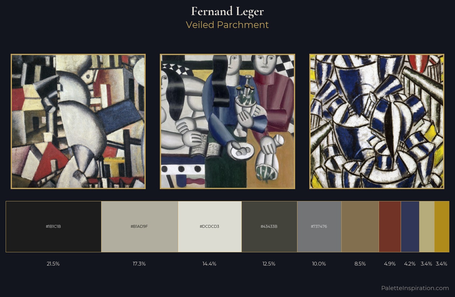 Fernand Leger Palette 6 — Veiled Parchment