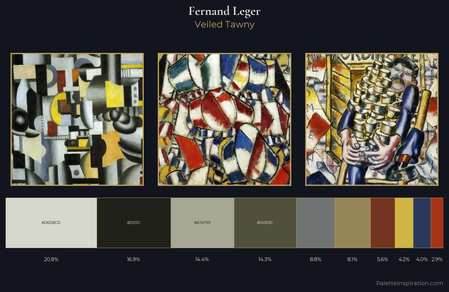 Fernand Leger Palette 7 — Veiled Tawny