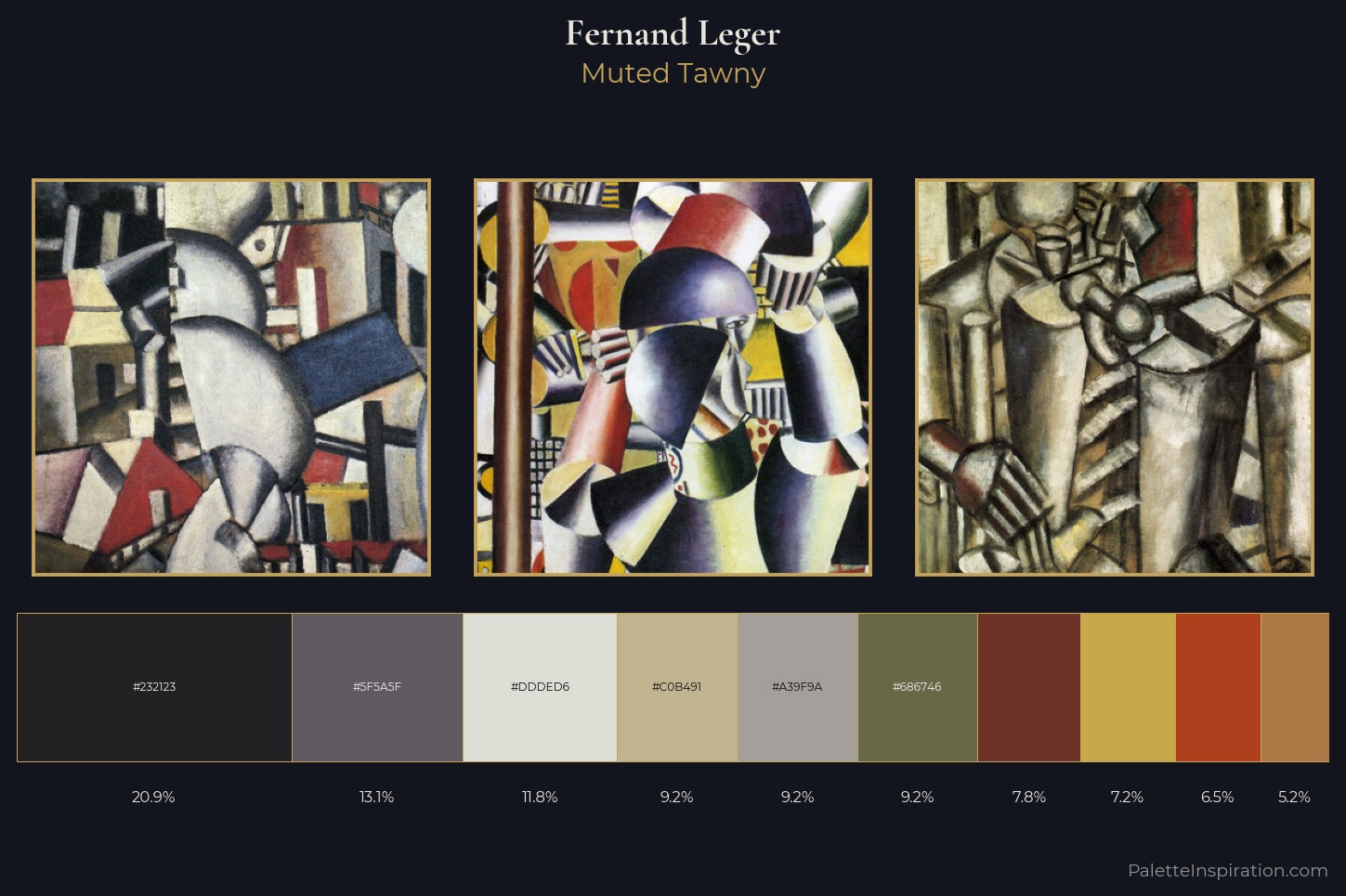 Fernand Leger Master Palette — Muted Tawny