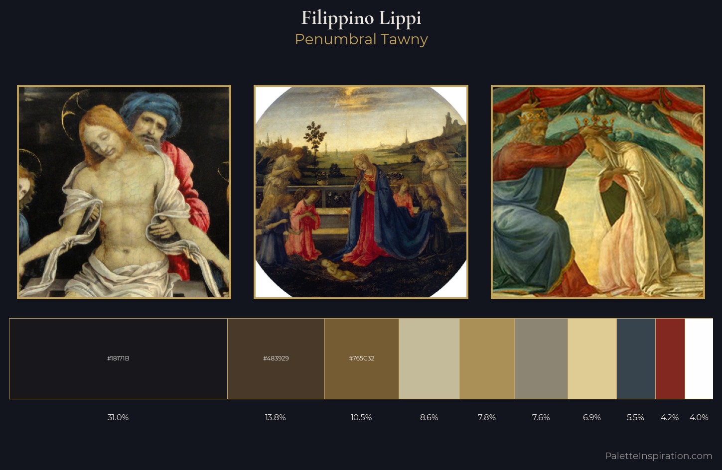 Filippino Lippi Palette 3 — Penumbral Tawny