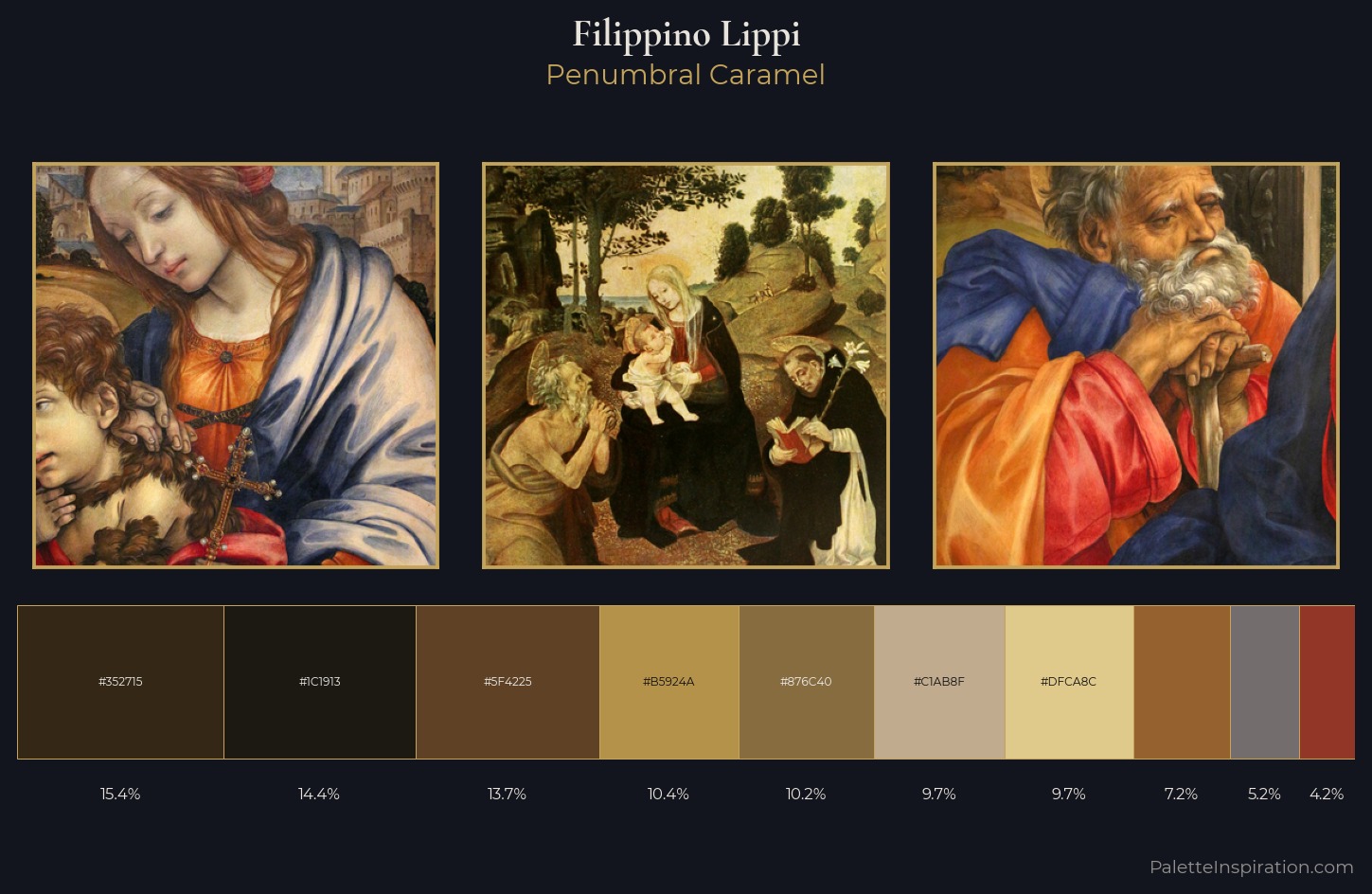 Filippino Lippi Palette 6 — Penumbral Caramel