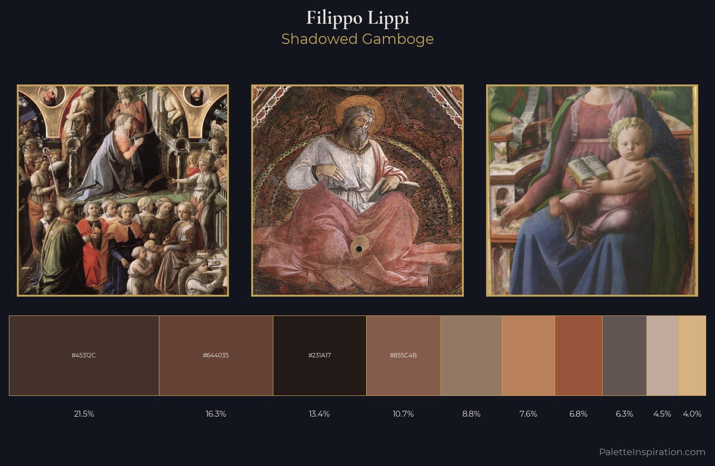 Filippo Lippi Palette 10 — Shadowed Gamboge