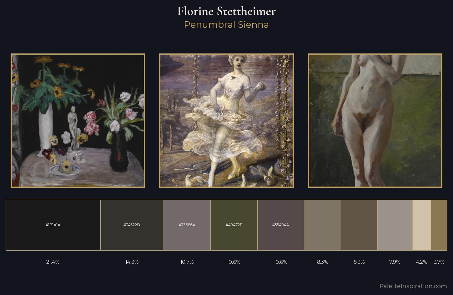 Florine Stettheimer Palette 6 — Penumbral Sienna