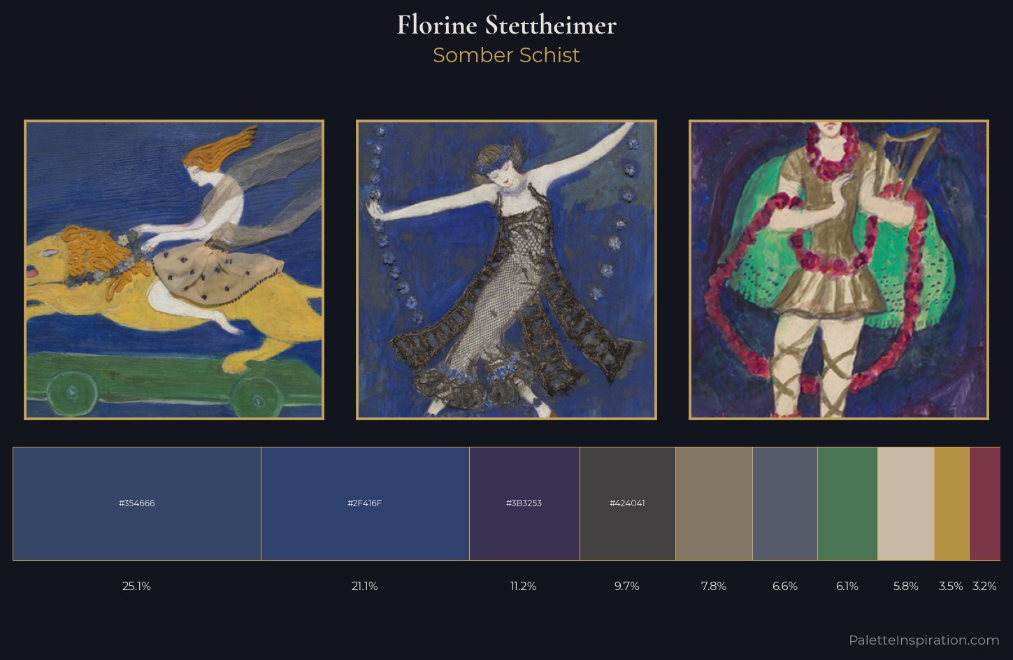 Florine Stettheimer Palette 7 — Somber Schist