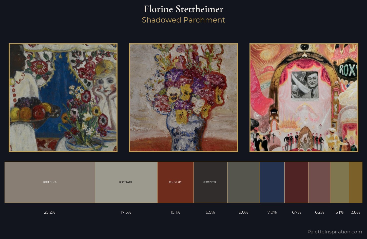 Florine Stettheimer Palette 8 — Shadowed Parchment