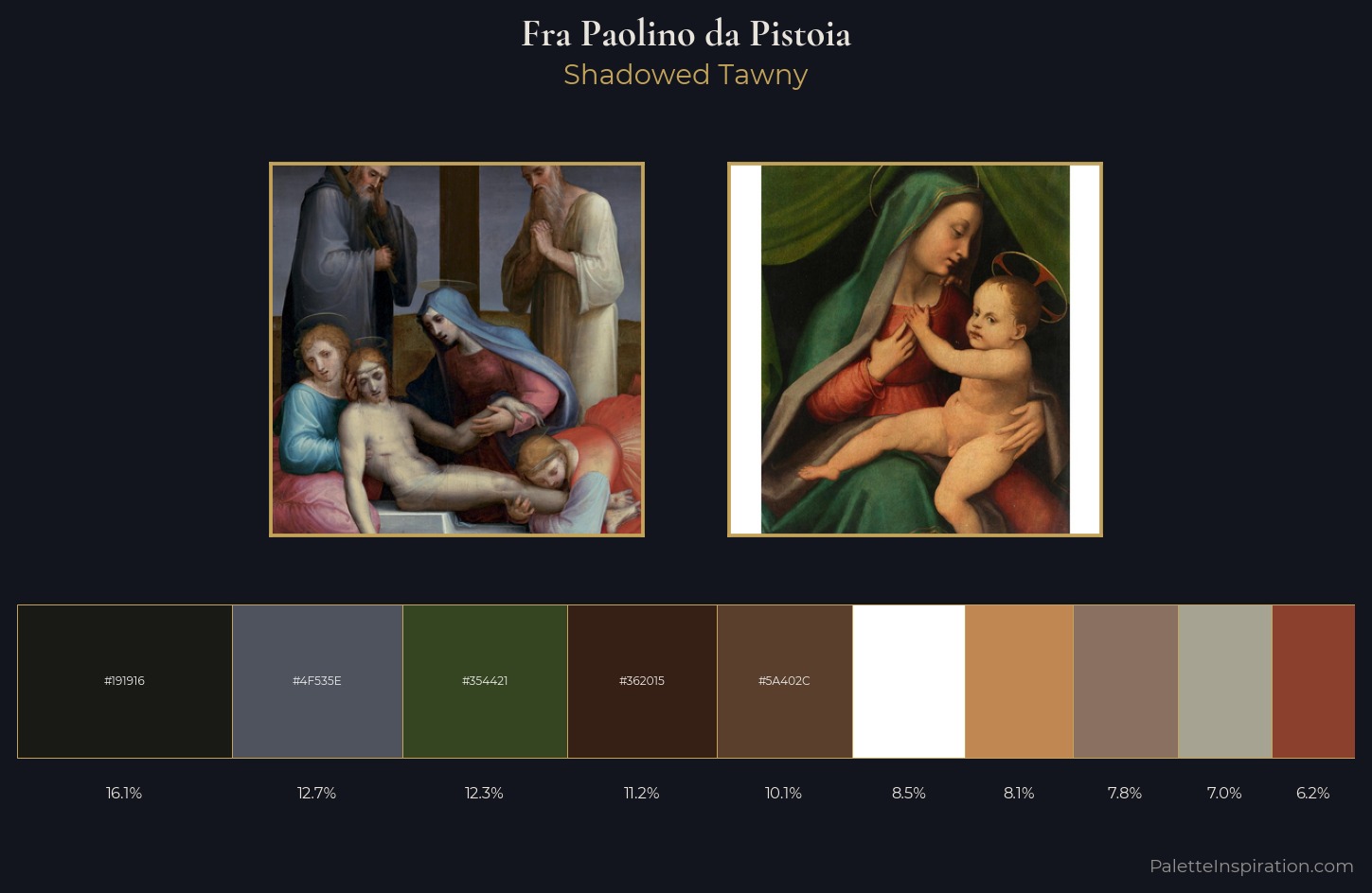 Fra Paolino da Pistoia Palette 1 — Shadowed Tawny