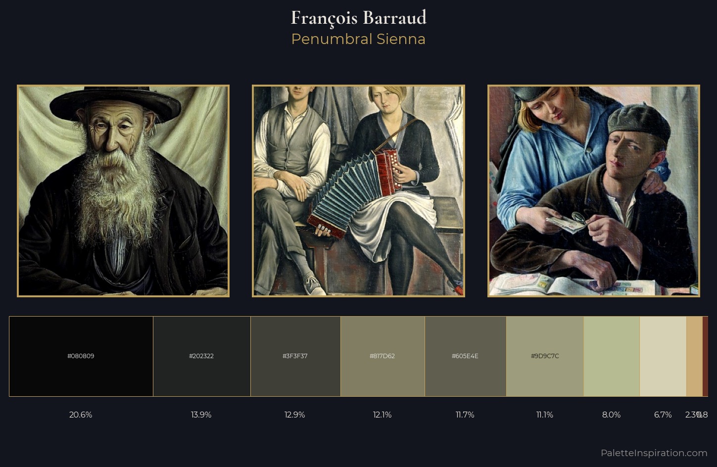 François Barraud Palette 3 — Penumbral Sienna