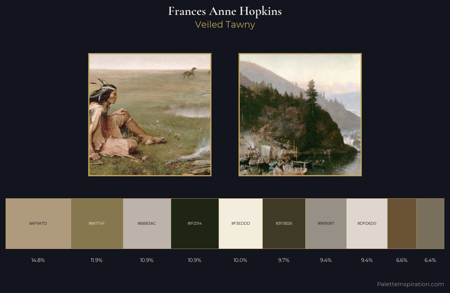 Frances Anne Hopkins Palette 1 — Veiled Tawny