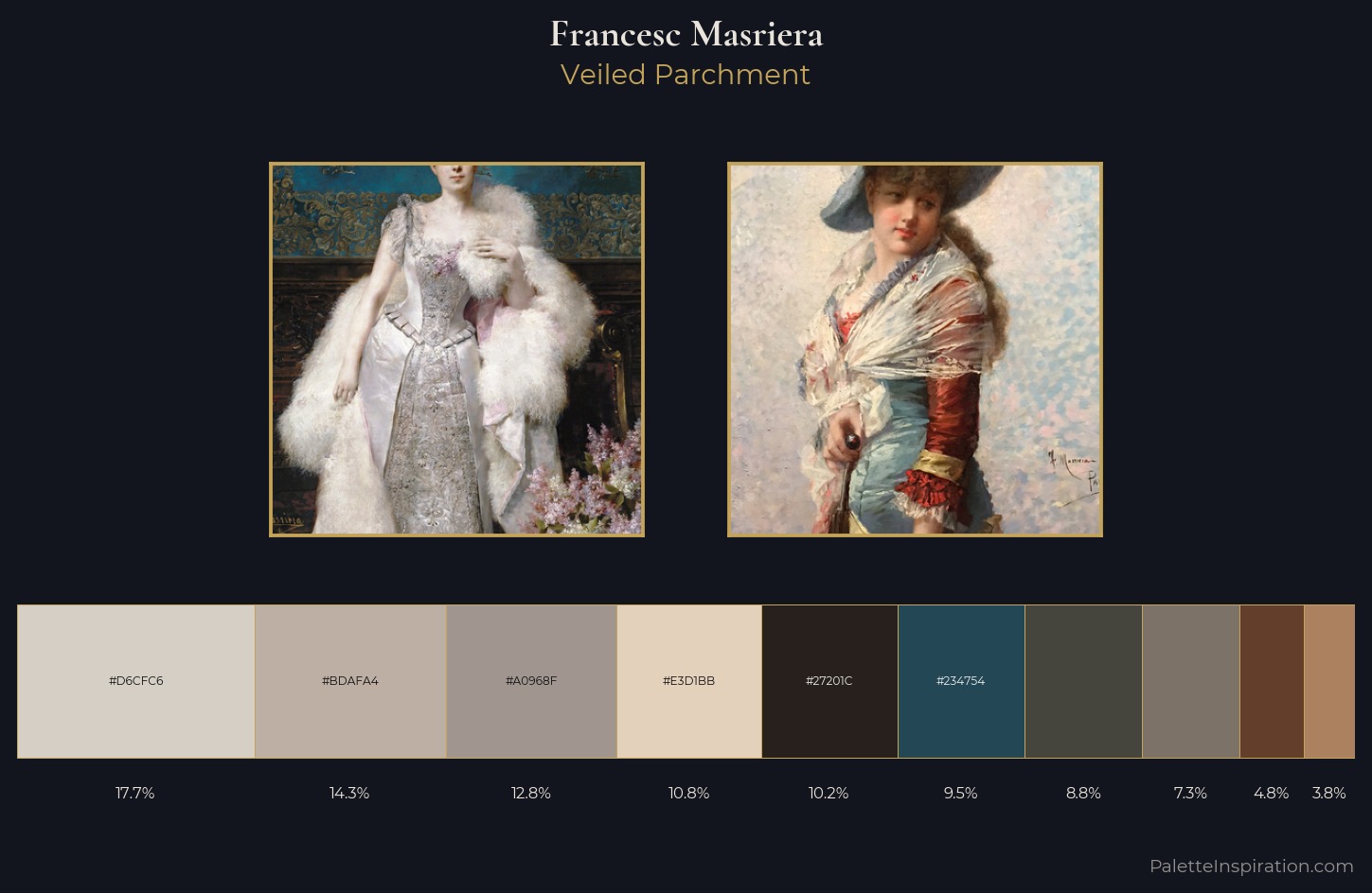 Francesc Masriera Palette 1 — Veiled Parchment